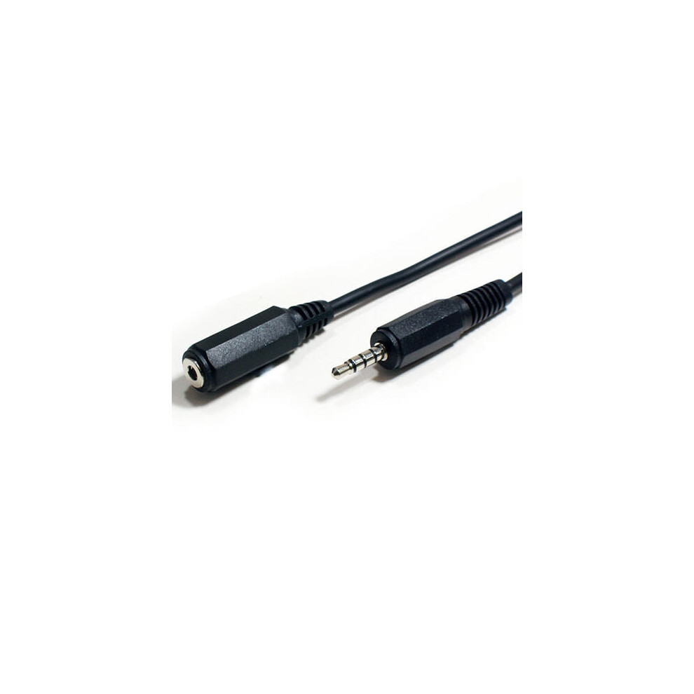 2M 3.5Mm 4 Pole Aux Jack Plug To Female Socket Extension Cable Iphone Headphone 5055538185182