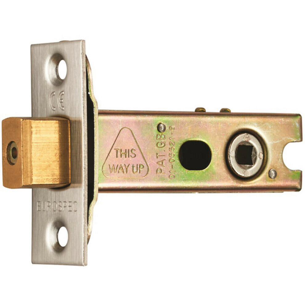 64mm Tubular BS Deadbolt with 5mm Follower Satin Stainless Steel Door Latch