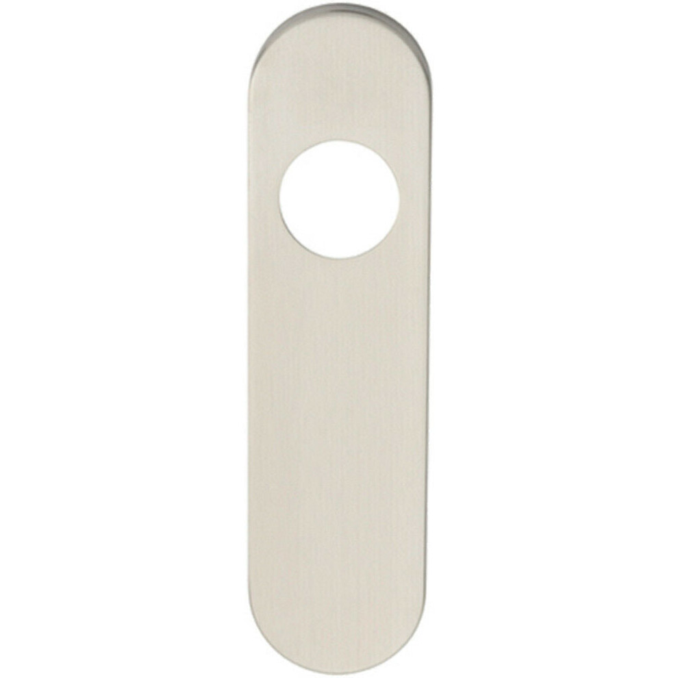 PAIR Radius Lock Latch Plate Cover 170 x 45 x 8mm Satin Stainless Steel