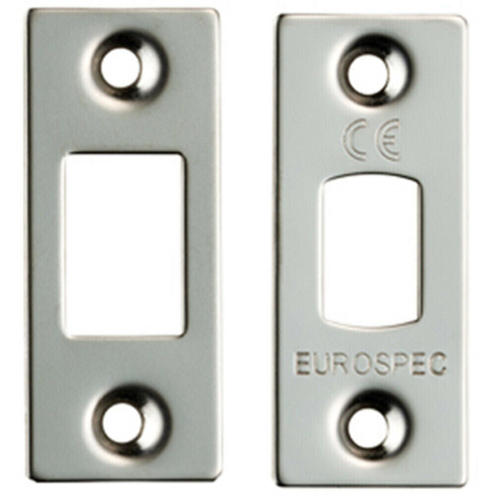 Loops Forend Strike & Fixing Pack Suitable For Tubular Deadbolt Bright Steel