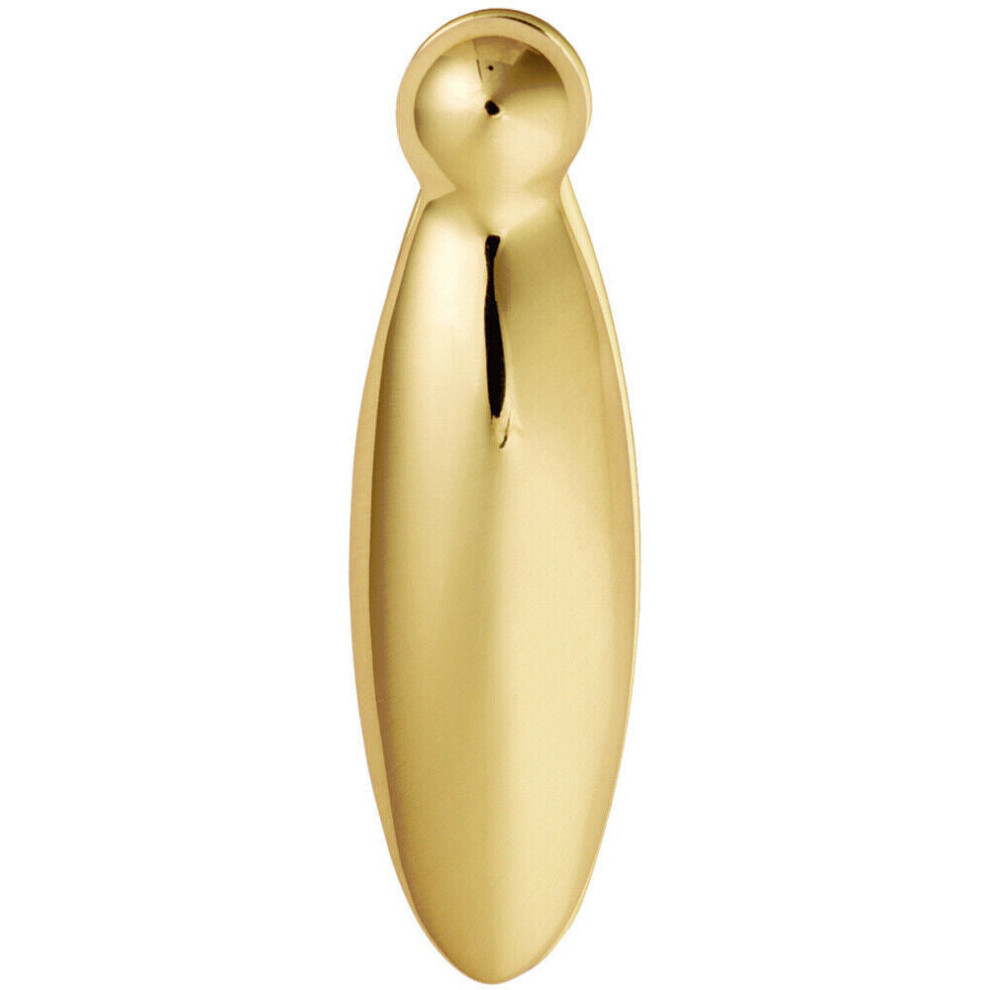 Loops Pear Drop Shaped Lock Profile Escutcheon 60 X 18Mm Polished Brass Lock Cover