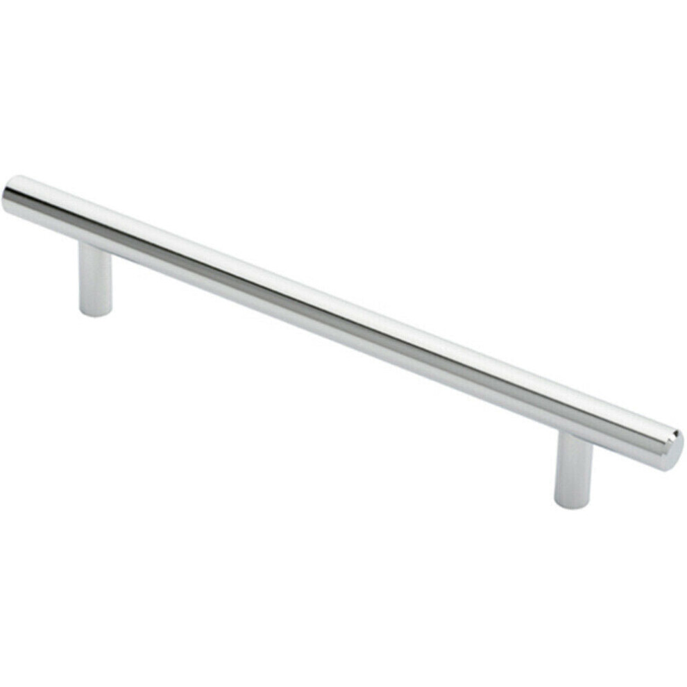 Loops Round T Bar Cabinet Pull Handle 220 X 12Mm 160Mm Fixing Centres Chrome