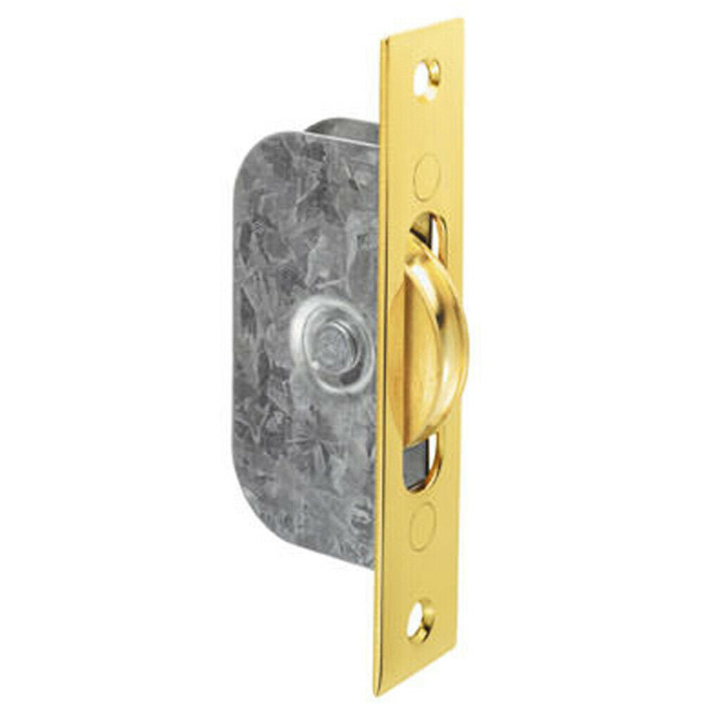 Sash Window Axle Pulley 42Mm Brass Wheel 119 X 25Mm Forend Polished Brass 5056492566840