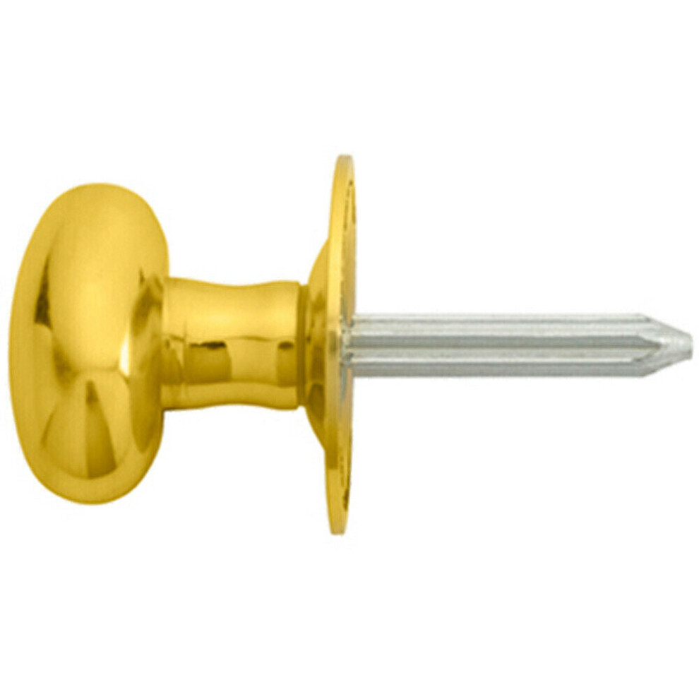 Loops Oval Rack Bolt Thumbturn Lock Steel Spline Spindle 36Mm Rose Polished Brass