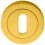 Loops 50mm Lock Profile Escutcheon Concealed Fix Polished Brass Keyhole Cover 1