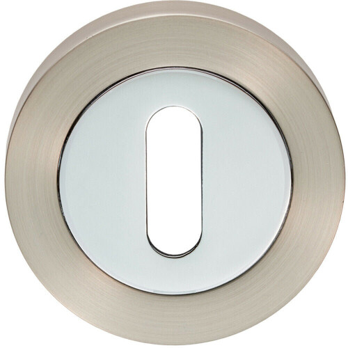 Loops 50mm Lock Profile Escutcheon 10mm Depth Concealed Fix Satin Nickel/Chrome
