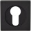 Loops Square Euro Profile Escutcheon 52 x 52mm Concealed Fix Matt Black 1