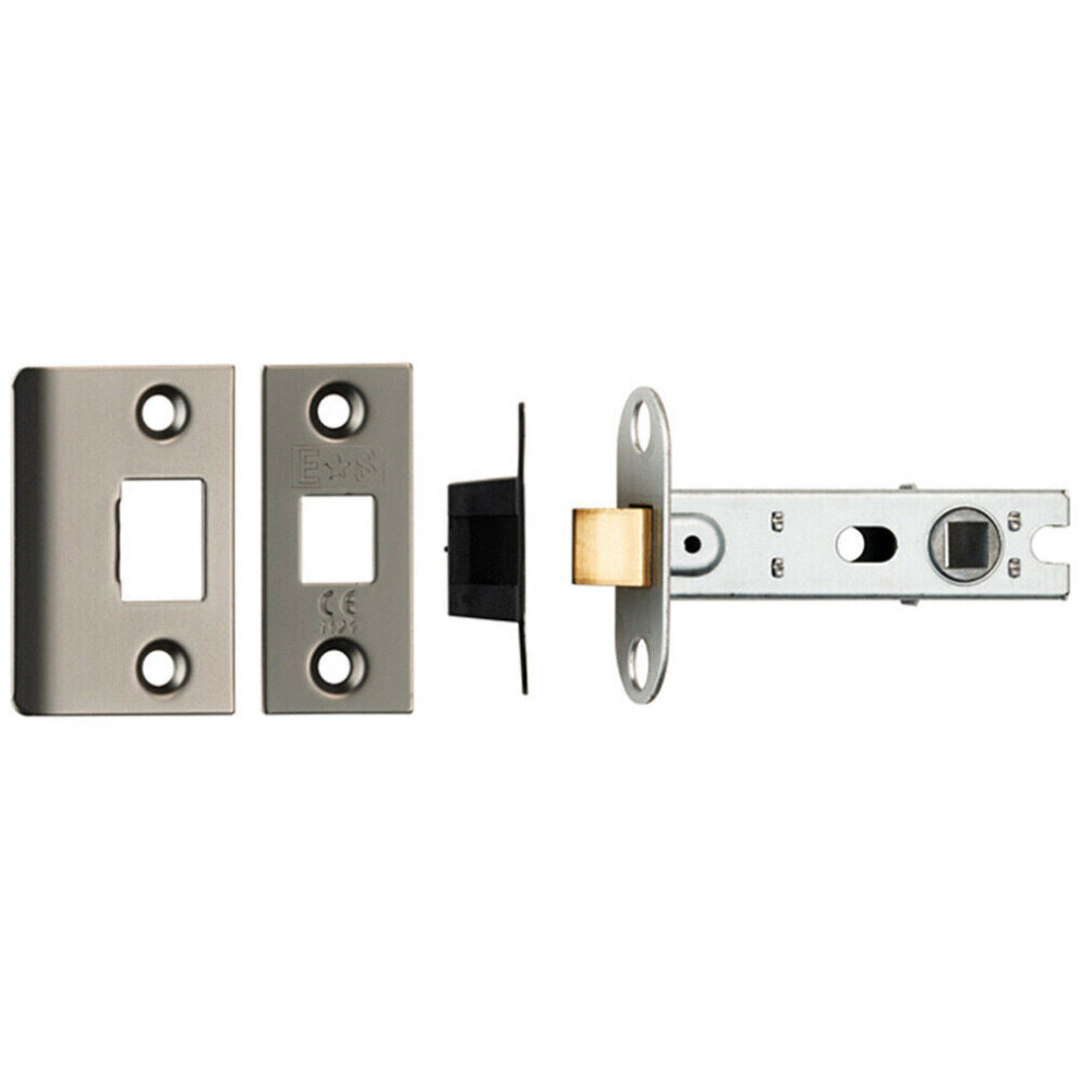 Loops 76Mm Tubular Mortice Door Latch Bolt Through Square Forends Matt Bronze
