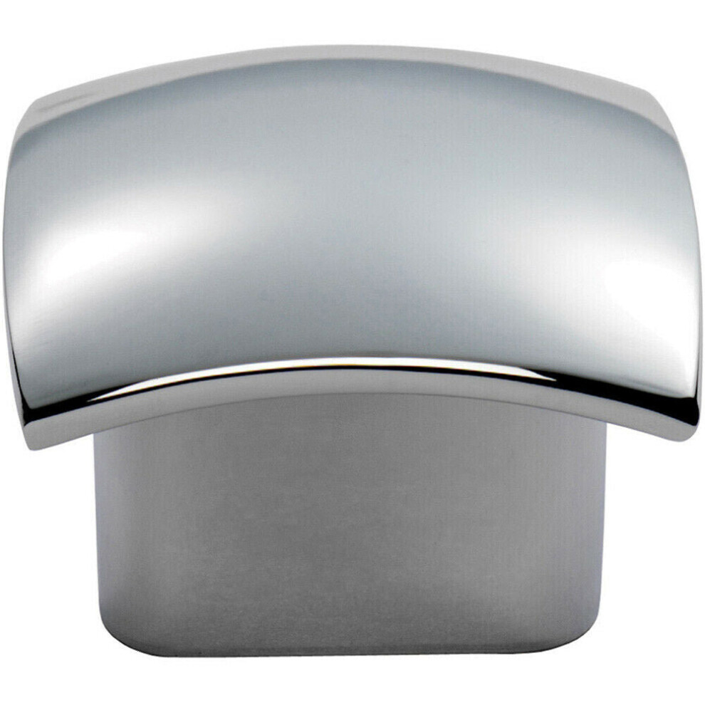 Convex Face Cupboard Door Knob 33 X 30.5Mm Polished Chrome Cabinet Handle 5056492561517