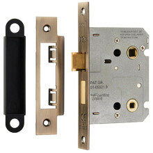 Locking Bathroom Door Sashlock Latch Square Forend 76mm Antique Brass