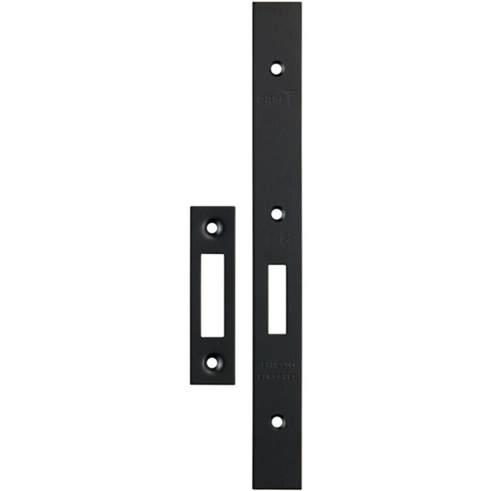Loops Forend Strike & Fixing Pack Suitable For Din Euro Deadlock Matt Black