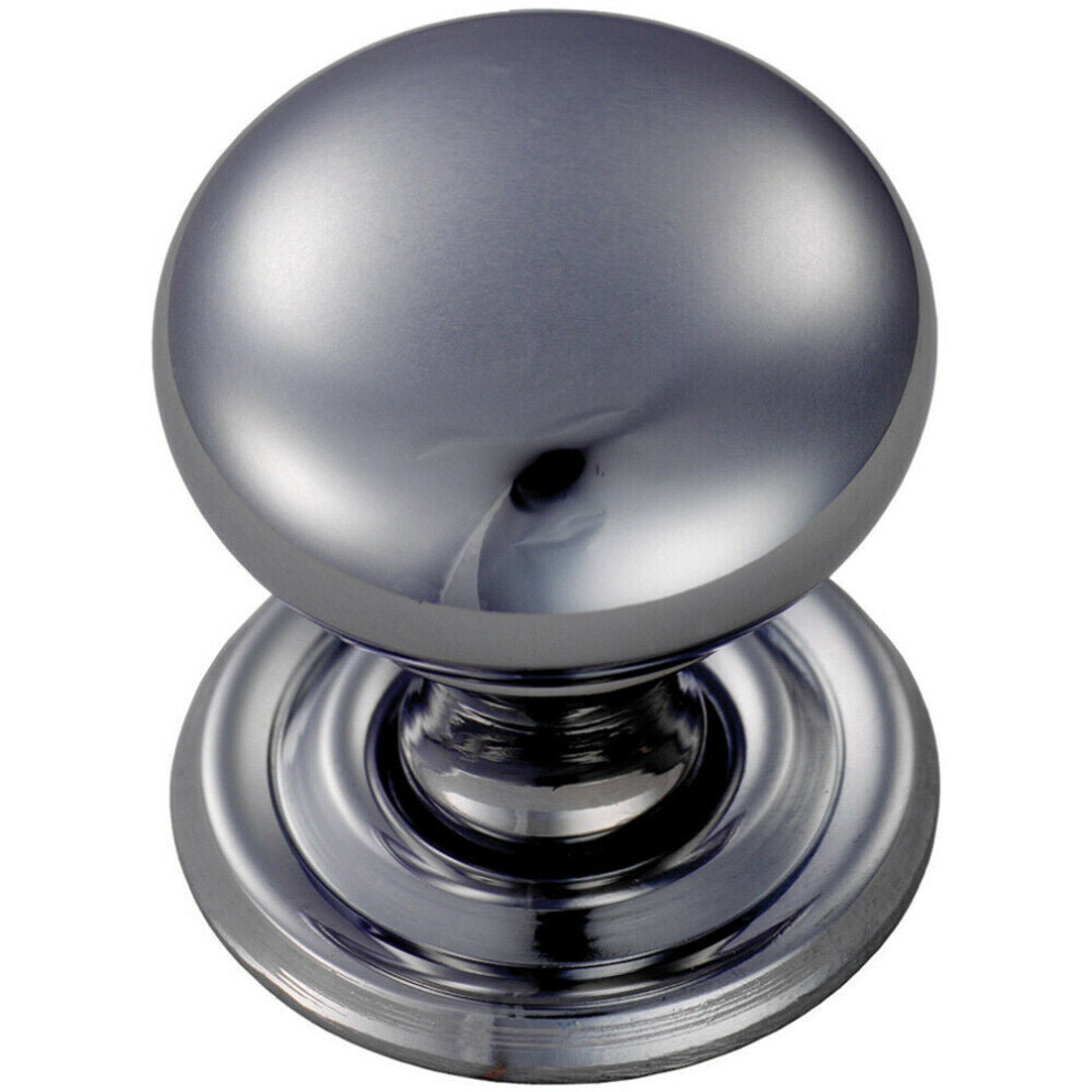 Round Victorian Cupboard Door Knob 38Mm Dia Polished Chrome Cabinet Handle 5056492563436