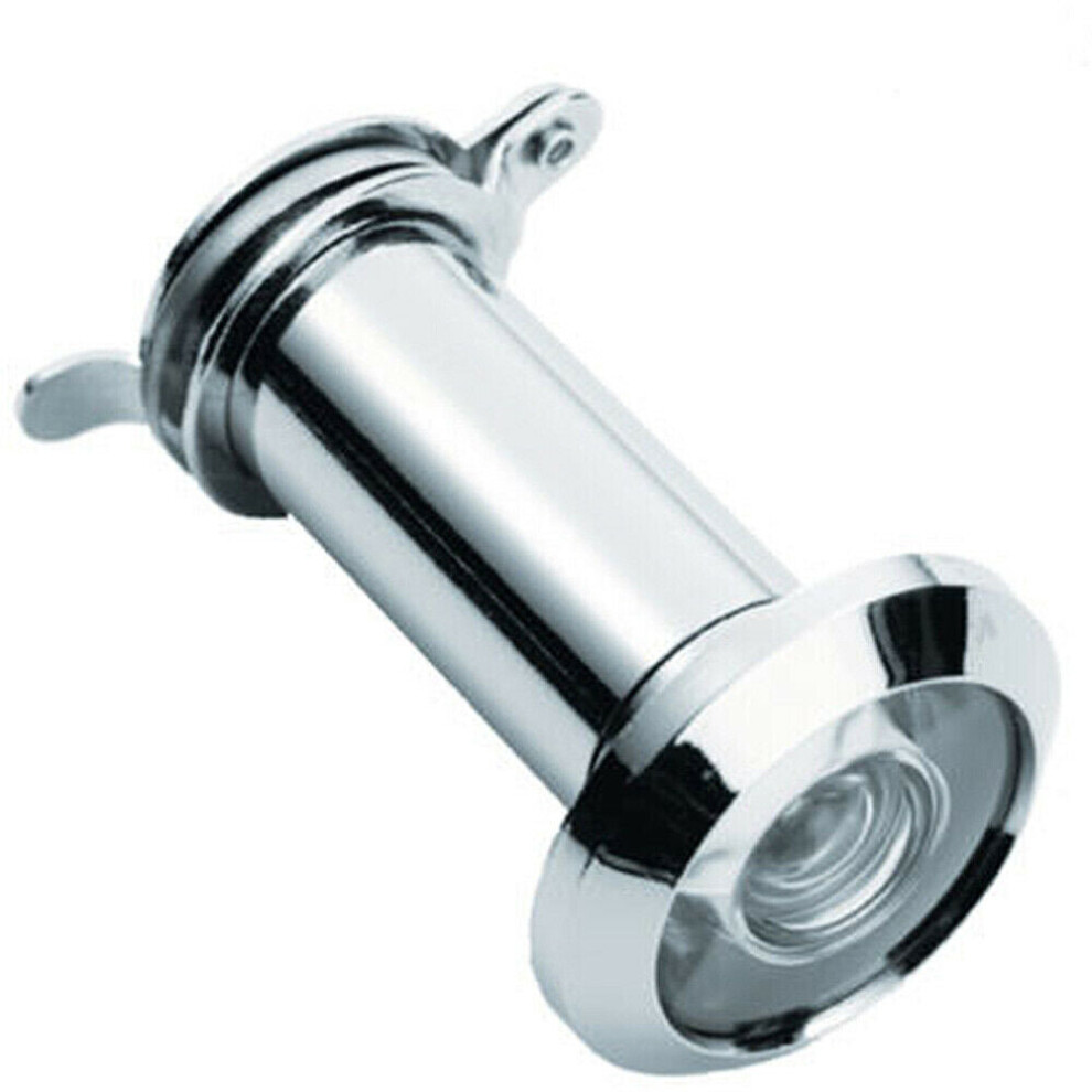 Loops External Door Peephole Plastic Lens 180 Degree Viewing Angle Polished Chrome