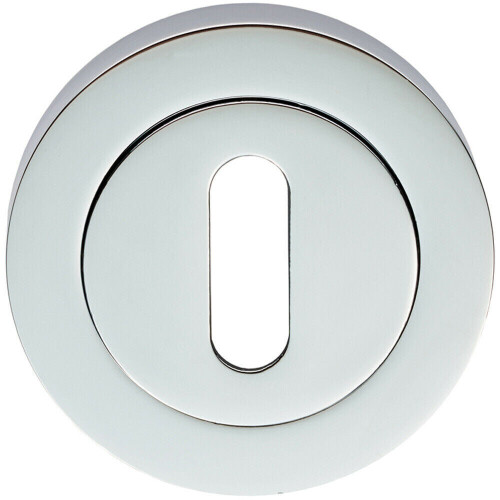 Loops 50mm Lock Profile Round Escutcheon 10mm Depth Concealed Fix Polished Chrome
