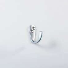 Victorian One Piece Single Bathroom Robe Hook 40mm Projection Satin Chrome