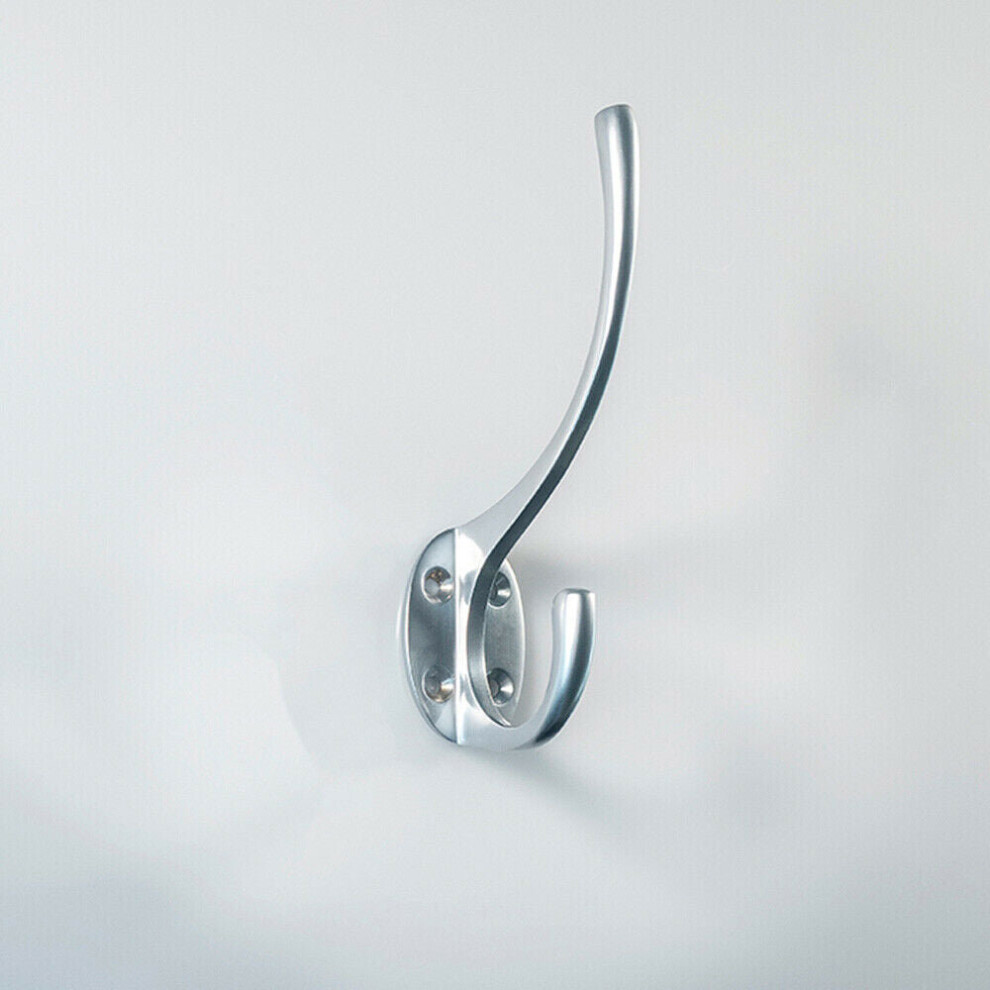 Loops Victorian Hat & Coat Hook On Oval Backplate 64Mm Projectoin Satin Chrome