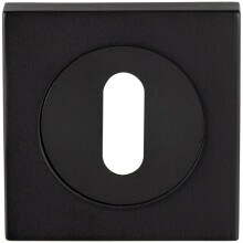Square Lock Profile Escutcheon 51 x 51mm Concealed Fix Matt Black