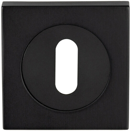 Loops Square Lock Profile Escutcheon 51 x 51mm Concealed Fix Matt Black