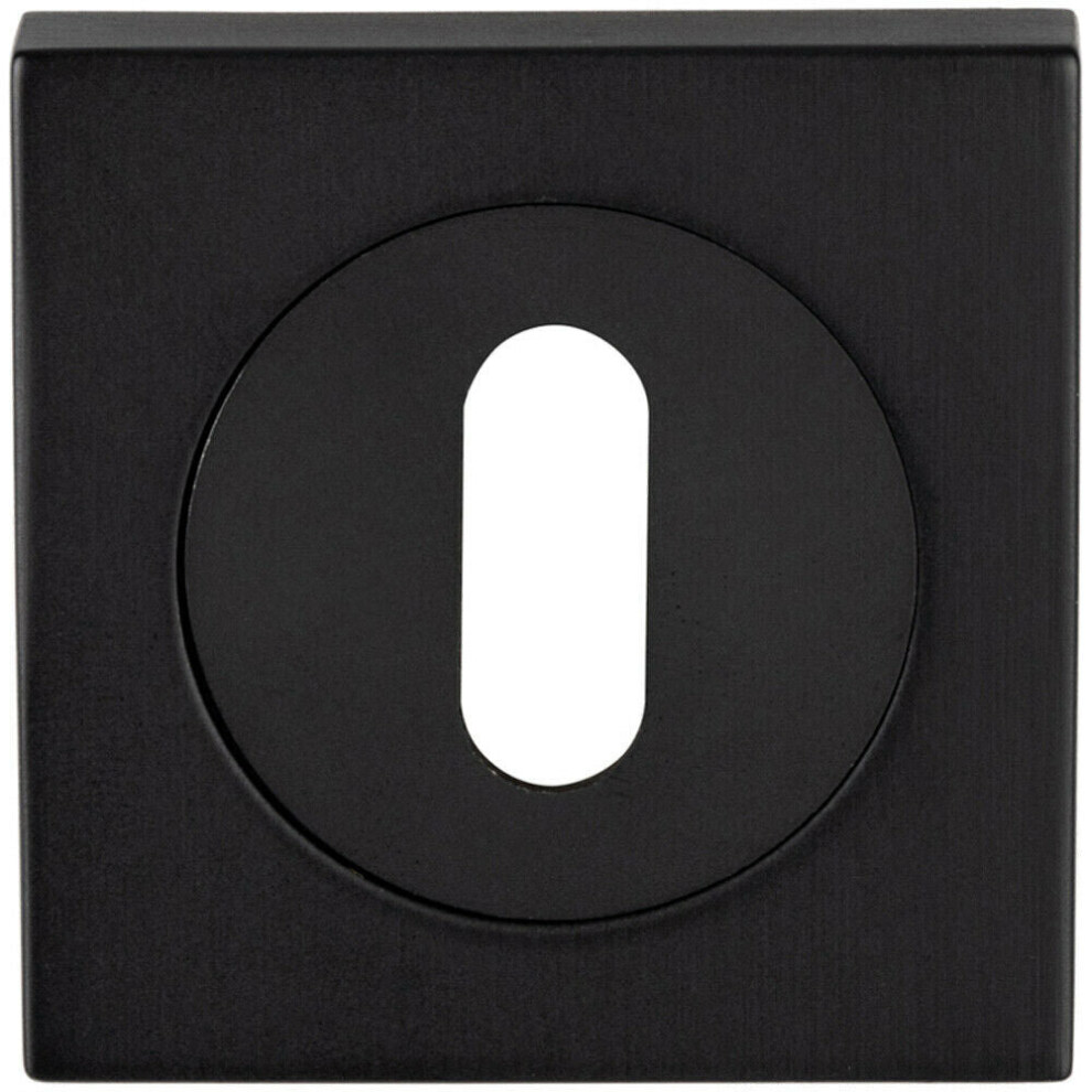 Square Lock Profile Escutcheon 51 X 51Mm Concealed Fix Matt Black 5056492563184