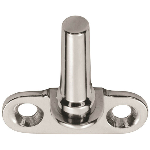 Loops Flush Fitting Cranked Window Casement Pin 25mm Fixing Centres Polished Chrome