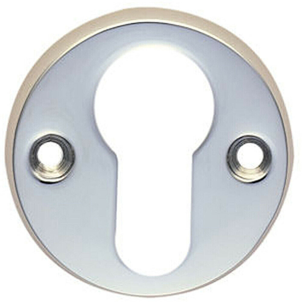 Loops 45Mm Euro Profile Open Escutcheon 8Mm Depth Polished Chrome Keyhole Cover