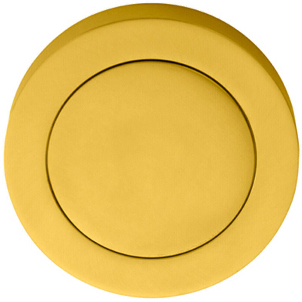 51Mm Polished Brass Blank Escutcheon Concealed Fix Rose Modern Keyhole Cover 5056492566673