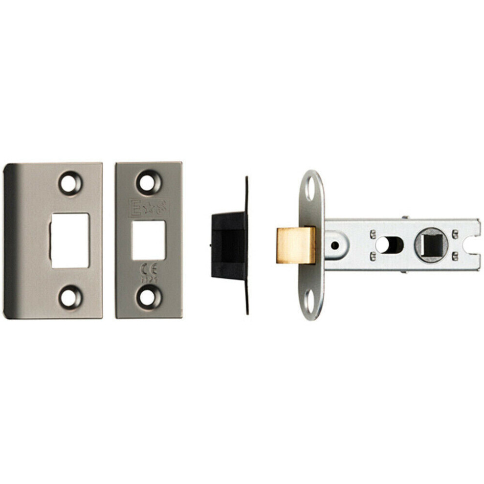 64mm Tubular Mortice Door Latch Bolt Through Square Forends Matt Bronze