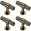 Loops 4x Knurled Cupboard T Shape Pull Handle 50 x 13mm Antique Brass Cabinet Handle 1