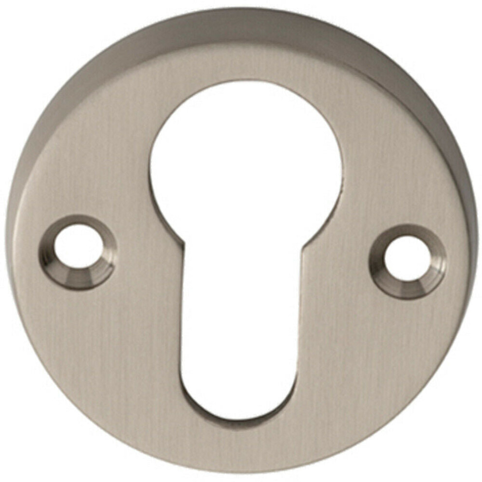 45Mm Euro Profile Open Escutcheon 8Mm Depth Satin Nickel Keyhole Cover 5056492566734