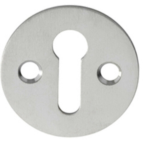Loops 31mm Keyhole Profile Round Escutcheon 18mm Fixing Centres Satin Chrome