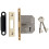 Loops 64mm 3 Lever BS Deadlock Square Forend Electro Brassed Door Security Latch 1