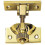 Loops Brighton Pattern Sprung Sash Fastener 56 x 22mm Fixing Plate Polished Brass 1