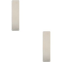 2x Plain Door Finger Plate 350 x 75mm Satin Stainless Steel Push Plate