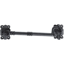 Ornate Cabin Hook & Eye Black Antique Hammered 152mm Arm Cabinet Lock