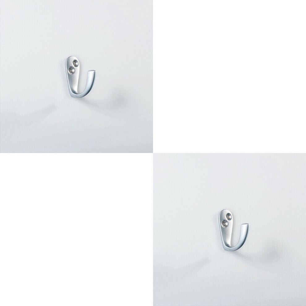Loops 2X Victorian One Piece Single Bathroom Robe Hook 40Mm Projection Satin Chrome