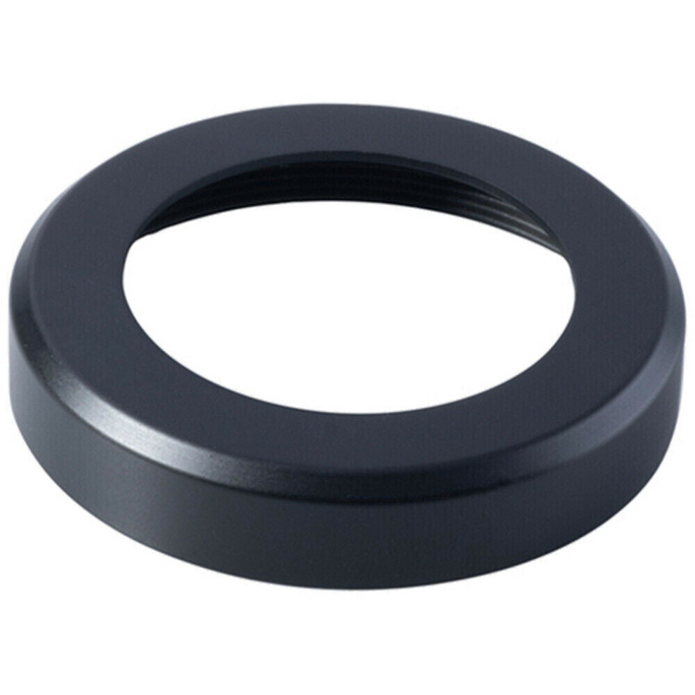 PAIR Screw On Round Rose Cover Plates 50mm Diameter 10mm Depth Matt Black