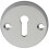Loops 45mm Lock Profile Open Escutcheon 8mm Depth Satin Chrome Keyhole Cover 1