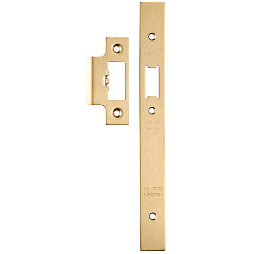 Loops Forend Strike & Fixing Pack Suitable For Din Security Latch Satin Brass