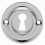 Loops 42mm Standard Keyhole Profile Escutcheon Rounded Ridge Polished Chrome 1