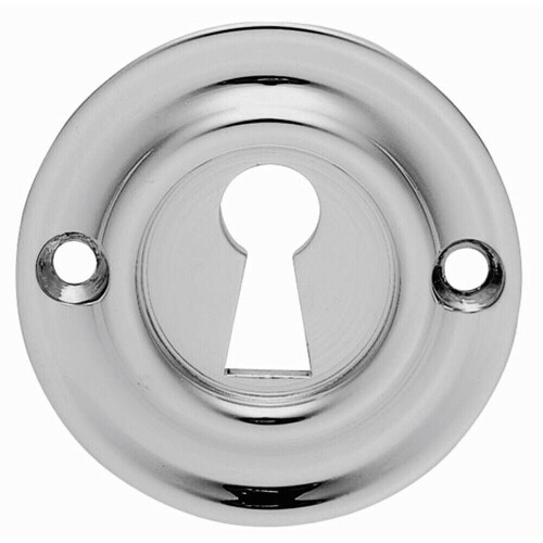 Loops 42mm Standard Keyhole Profile Escutcheon Rounded Ridge Polished Chrome