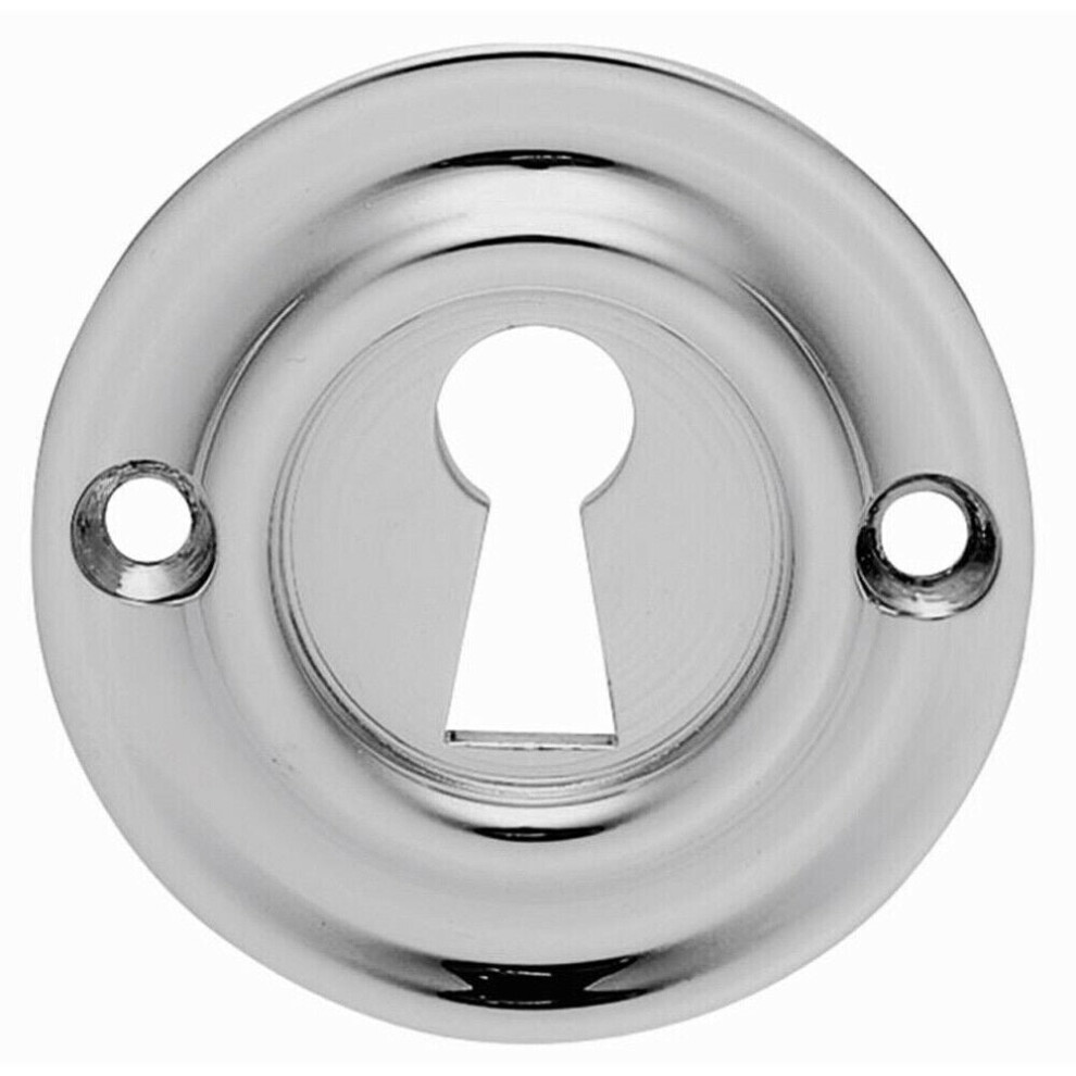 Loops 42Mm Standard Keyhole Profile Escutcheon Rounded Ridge Polished Chrome