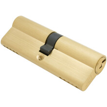 90mm EURO Double Cylinder Lock Keyed to Differ 5 Pin Satin Brass Door