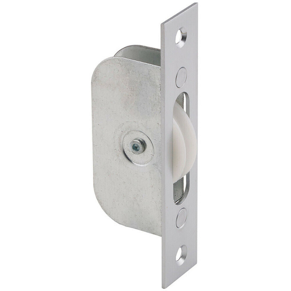 Sash Window Axle Pulley 42Mm Nylon Wheel 119 X 25Mm Forend Satin Chrome 5056492567373
