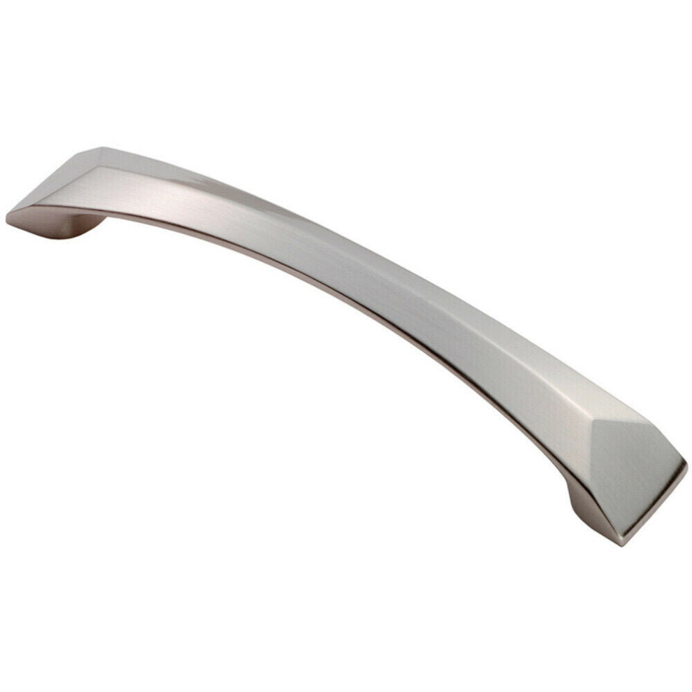 Chiselled Cabinet Pull Handle 128Mm Fixing Centres 145 X 25Mm Satin Nickel 5056492561975