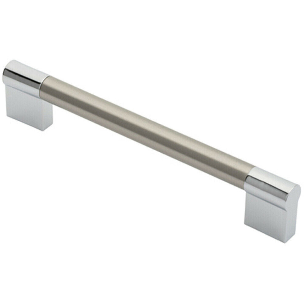 Keyhole Bar Pull Handle 172 X 14Mm 160Mm Fixing Centres Satin Nickel & Chrome 5056492563863