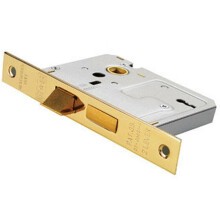 76mm 3 Lever Contract Sashlock Square Forend Electro Brassed Door Latch