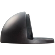 Door-Stopper-Buffer-Bumper-Protective-Wedge: Floor Mounted Oval Door Stop 44x22mm, Matt Bronze Half Moon