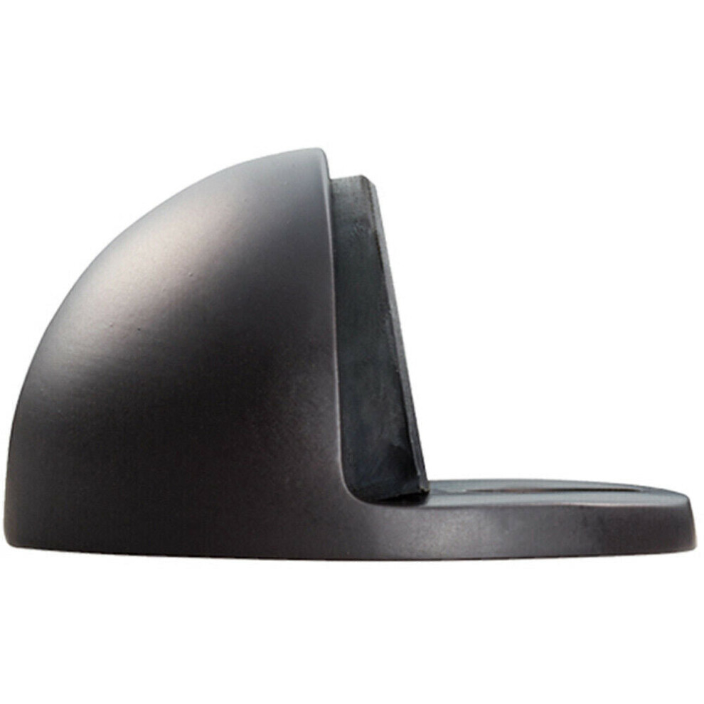 Loops Door-Stopper-Buffer-Bumper-Protective-Wedge: Floor Mounted Oval Door Stop 44X22mm, Matt Half Moon Bronze
