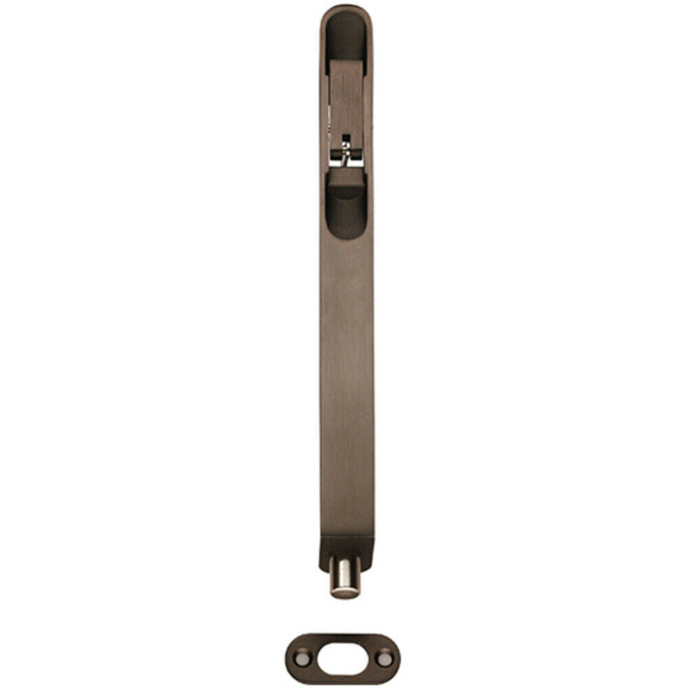 8 Inch Lever Action Flush Bolt Radius Forend 204 X 20Mm Matt Bronze 5056492572087