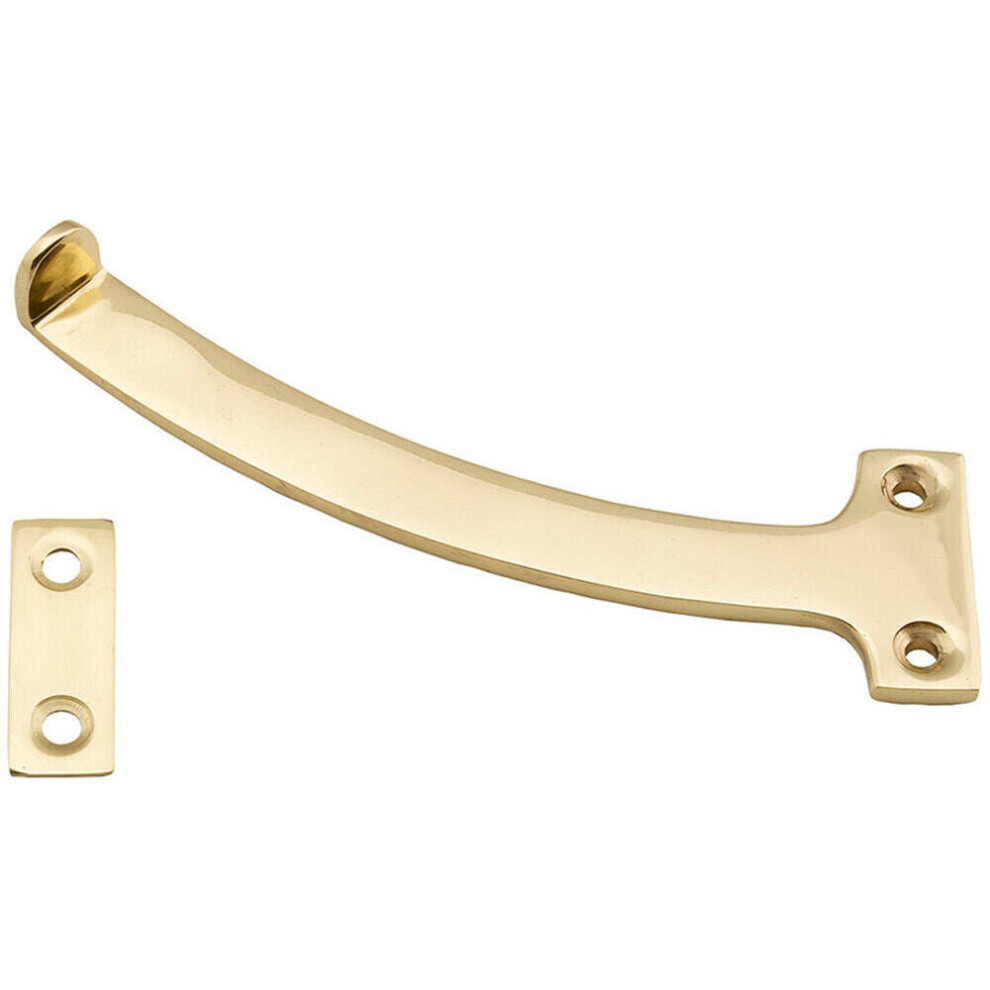 Loops Pair Quadrant Arm Casement Window Stay 150Mm Polished Brass Window Fitting